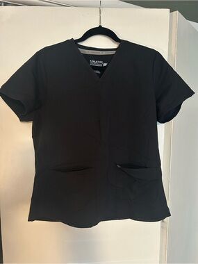 Fabletics Black V-Neck Scrub Top